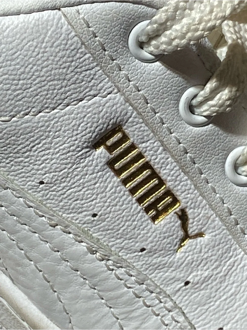 Puma Cream/White Platform Sneakers